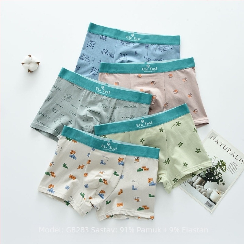 ETX Bokserice za dječake od pamuka, 91% pamuk, ETX JUST, Proljeće 2024, Uzrast 3–8 godina