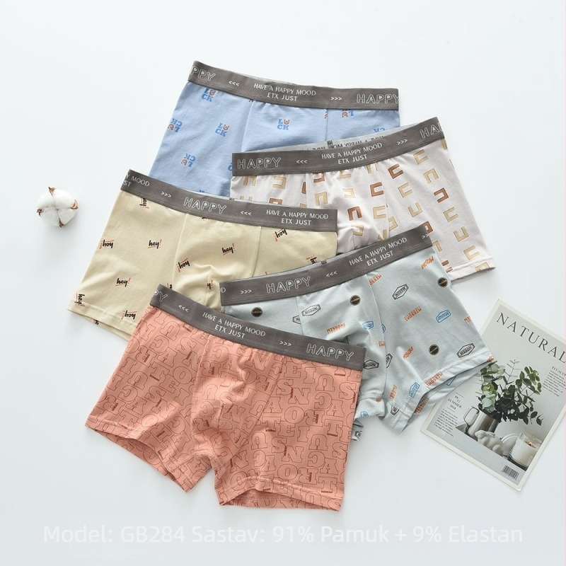 ETX Bokserice za dječake od pamuka, 91% pamuk, ETX JUST, Proljeće 2024, Uzrast 3–8 godina