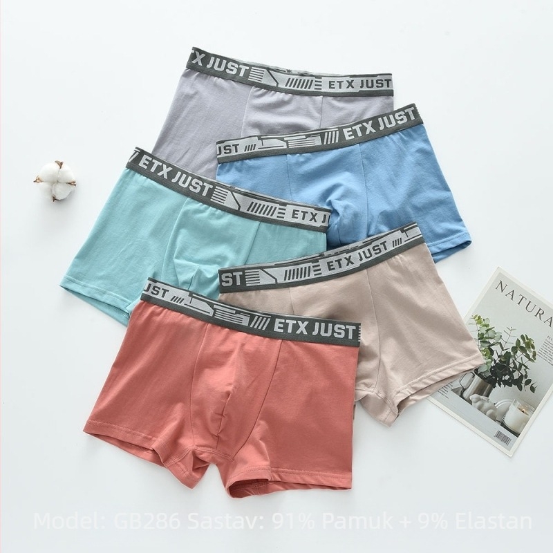ETX Bokserice za dječake od pamuka, 91% pamuk, ETX JUST, Proljeće 2024, Uzrast 3–8 godina