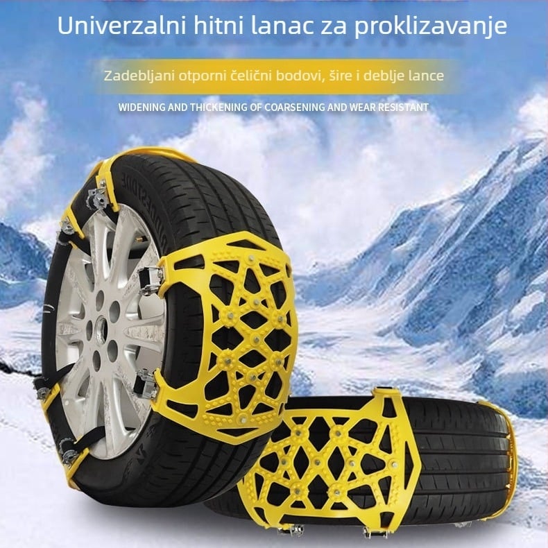 Sunshi automobilske trakijske lanice, 6 kom, univerzalno za snijeg i blato, težina 500 g