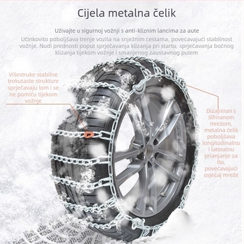 Che Teng aluminijski protuklizni lanac za vozila Wuling; kompatibilan s gumama 155R12, 155R13, 165R13, Rongguang V16