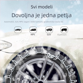 Che Teng aluminijski protuklizni lanac za vozila Wuling; kompatibilan s gumama 155R12, 155R13, 165R13, Rongguang V16
