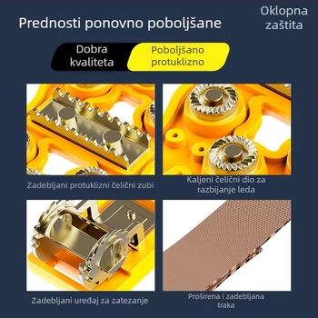 Univerzalni nazubljeni lanac za gume za automobile i SUV, pogodan za gume 165–265