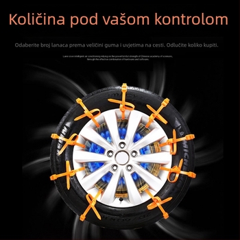 Antisklizne auto lančići – Univerzalni za teren, SUV, limuzine i mala vozila; 38 g, BK-158