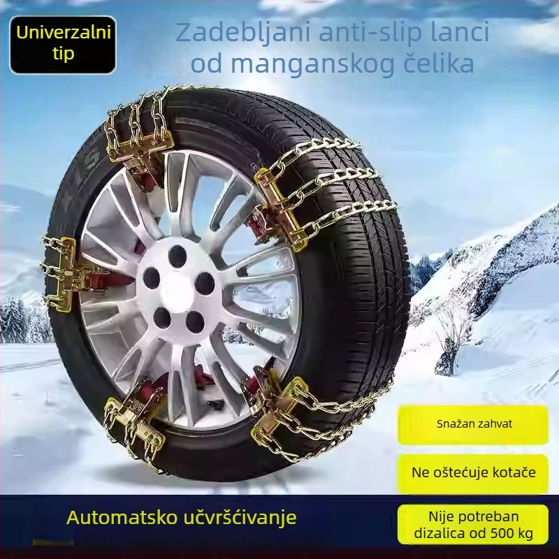 Univerzalne aluminijske lančane mreže za automobile, tri veze, protuklizne