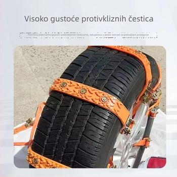 TPU 3-članske anti-slip lančane za zimske gume, univerzalno za obiteljske automobile i terenska vozila