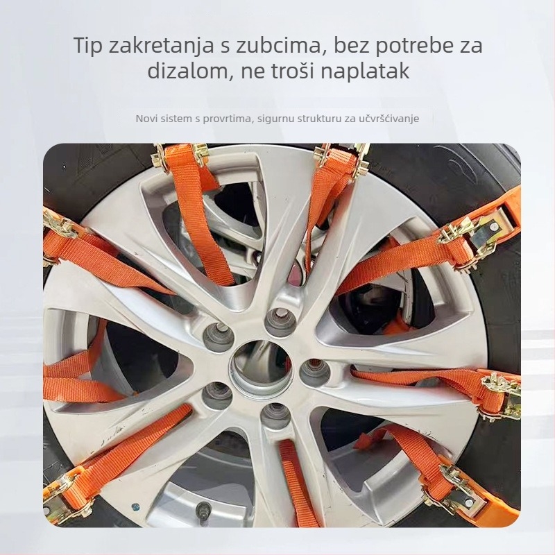 TPU 3-članske anti-slip lančane za zimske gume, univerzalno za obiteljske automobile i terenska vozila