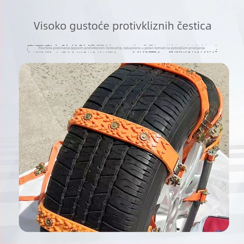 TPU 3-članske anti-slip lančane za zimske gume, univerzalno za obiteljske automobile i terenska vozila