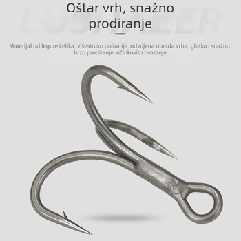 Swing Shark udice, tri udice, ribolov na oceanskoj plaži, s bodljama