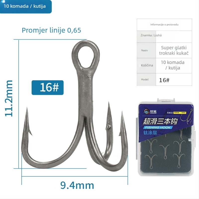 Swing Shark udice, tri udice, ribolov na oceanskoj plaži, s bodljama