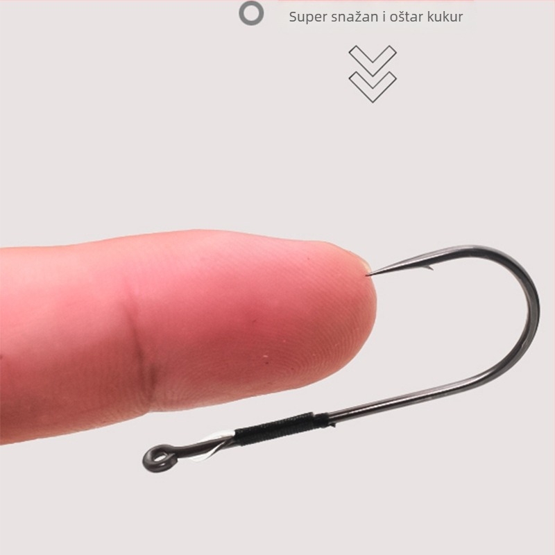 SEELUCKER Udica s pravim držalom Nr.1, bez olova, za ribolov na oceanskim stijenama, kutija 10 000 komada