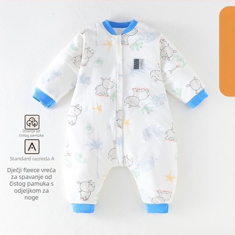 Spavaći vreć za bebe i djecu s odvojivim rukavima, vanjski materijal 95% pamuk, podstava poliester, punilo kemijsko vlakno, antibakterijski i održava konstantnu temperaturu