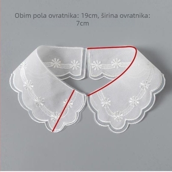 Organza čipkasti ovratnik, ručno izrađen, tanak, poliester tkanina, ljeto 2024, za odrasle
