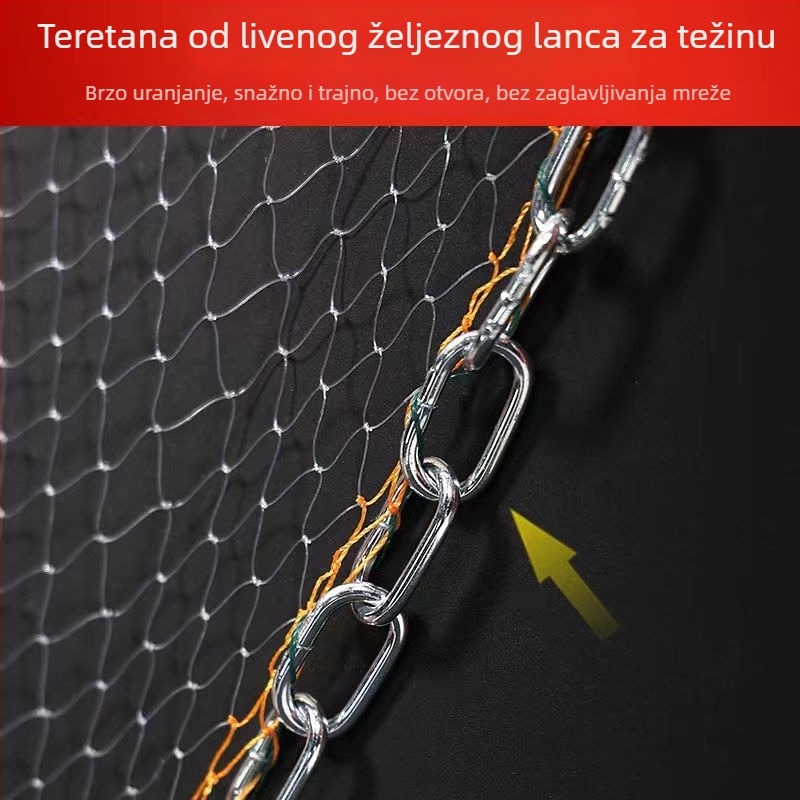 Frisbee stil ručno bacana mreža za ribolov, lančasti tip mreže za bacanje, polietilen-najlon