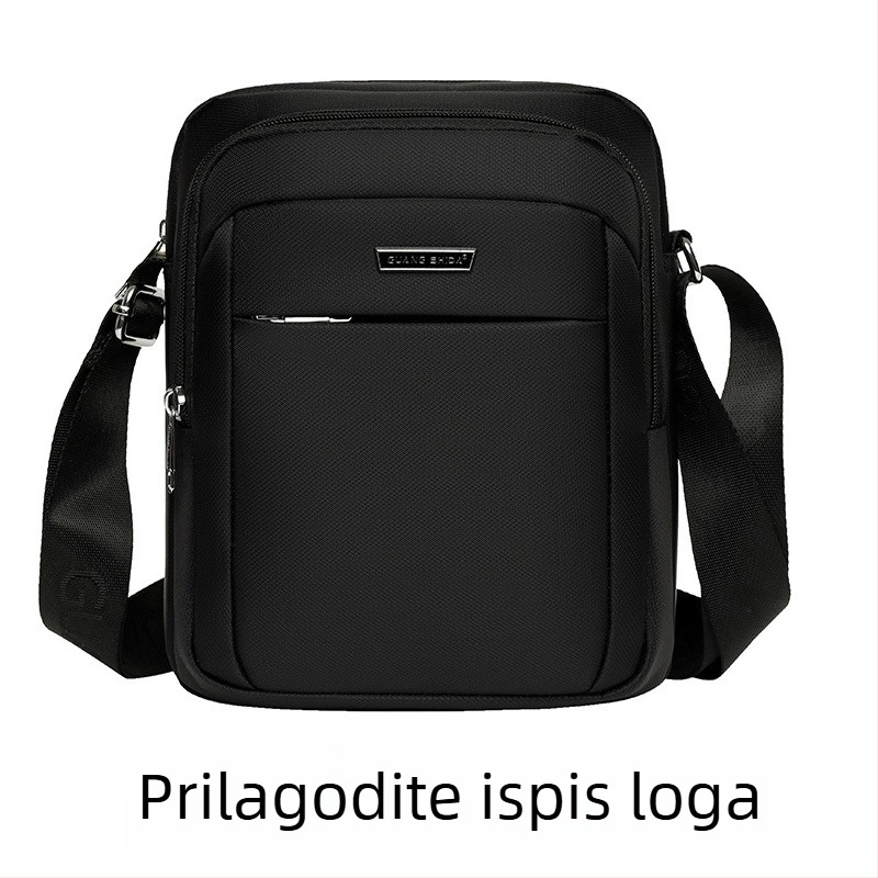 Muška crossbody torba u stilu gradske jednostavnosti, od Oxford tkanine, vodootporna i otporna na habanje, s poliesterovom podlogom