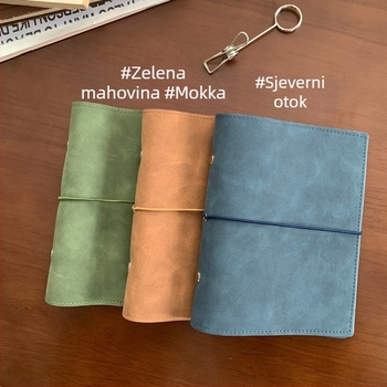 Bilježnica s izmjenjivim listovima, prazne unutarnje stranice, papirnate stranice, prijenosna