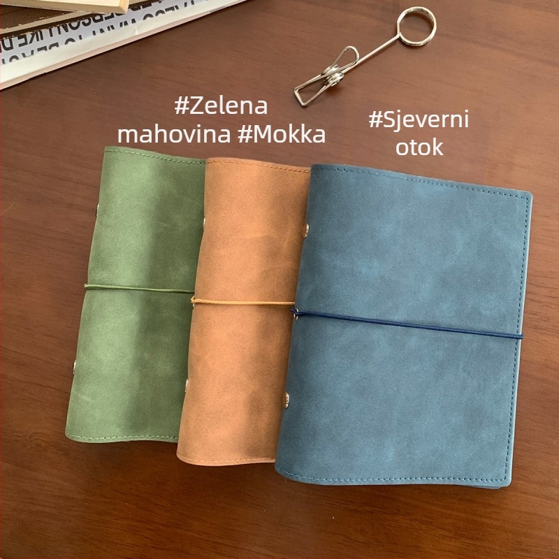 Bilježnica s izmjenjivim listovima, prazne unutarnje stranice, papirnate stranice, prijenosna