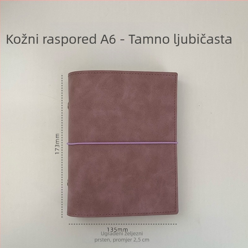 Bilježnica s izmjenjivim listovima, prazne unutarnje stranice, papirnate stranice, prijenosna