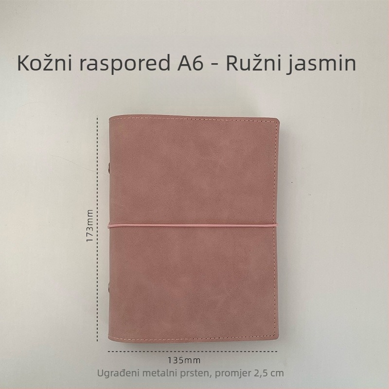 Bilježnica s izmjenjivim listovima, prazne unutarnje stranice, papirnate stranice, prijenosna