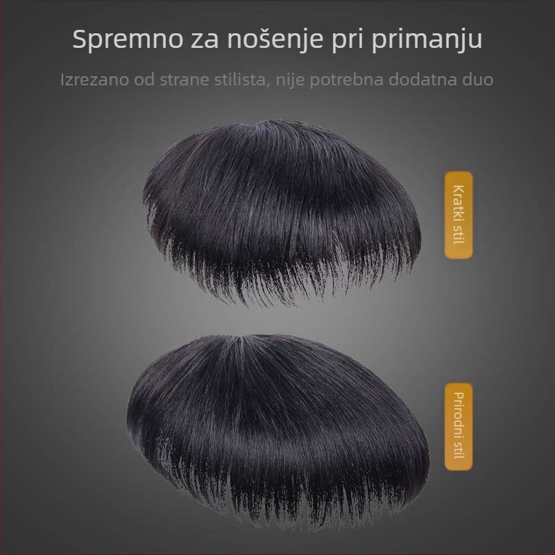 Muška perika NSBFK model, vlakna otporna na visoku temperaturu, mehanizam izrade, bez bojenja i kovrčanja