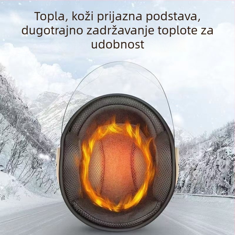 Kaciga za električna vozila, od ABS materijala, unisex, topla za jesen i zimu, otporna na hladnoću, stil 3/4, za sve sezone