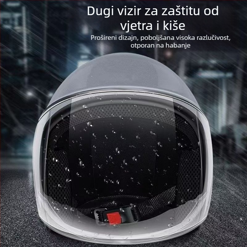 Kaciga za električna vozila, od ABS materijala, unisex, topla za jesen i zimu, otporna na hladnoću, stil 3/4, za sve sezone