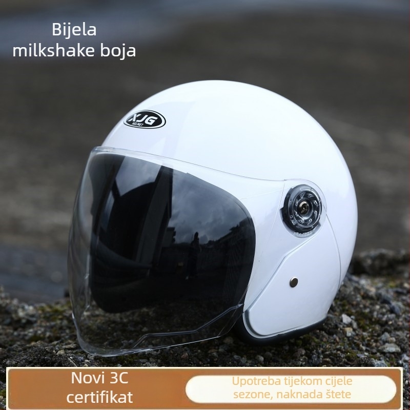 Kaciga za električna vozila, od ABS materijala, unisex, topla za jesen i zimu, otporna na hladnoću, stil 3/4, za sve sezone