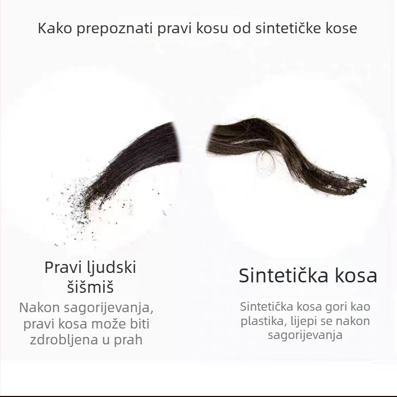 Muška perika s dizajnom vlasišta, Guo Degang stil, kratka prirodna kosa, ručno tkana, od pravih vlasi, nije dopušteno bojanje ili glačanje