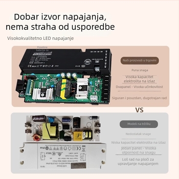 LED napajanje za svjetilicu ormarića s prekidačem, 12V/24V, DuPont sučelje, IP20, CE, učinkovitost 99%