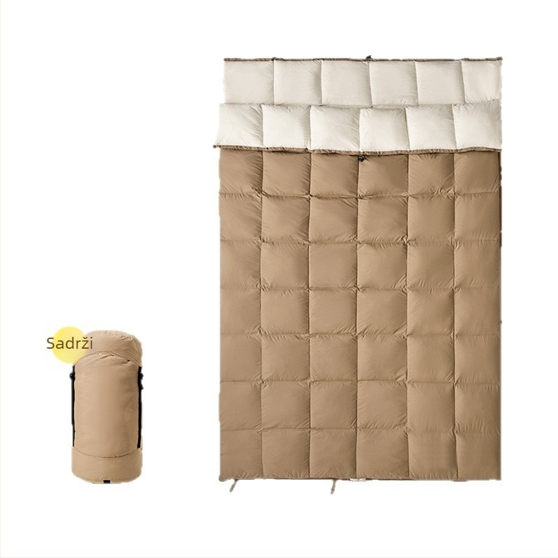 Vanjski spavaći vreća za odrasle, oblik omotnice, deblja za kampiranje, punilo od imitacije svile i pamuka, vanjski materijal 360t premaz tafta, podstava 190t pongee, za jednu osobu