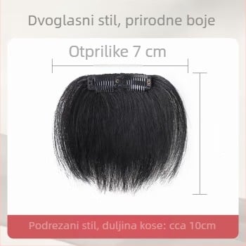 Muški dio perike za prednju liniju kose, ravna, pravo ljudsko vlasi, može se obojiti, s klipsom