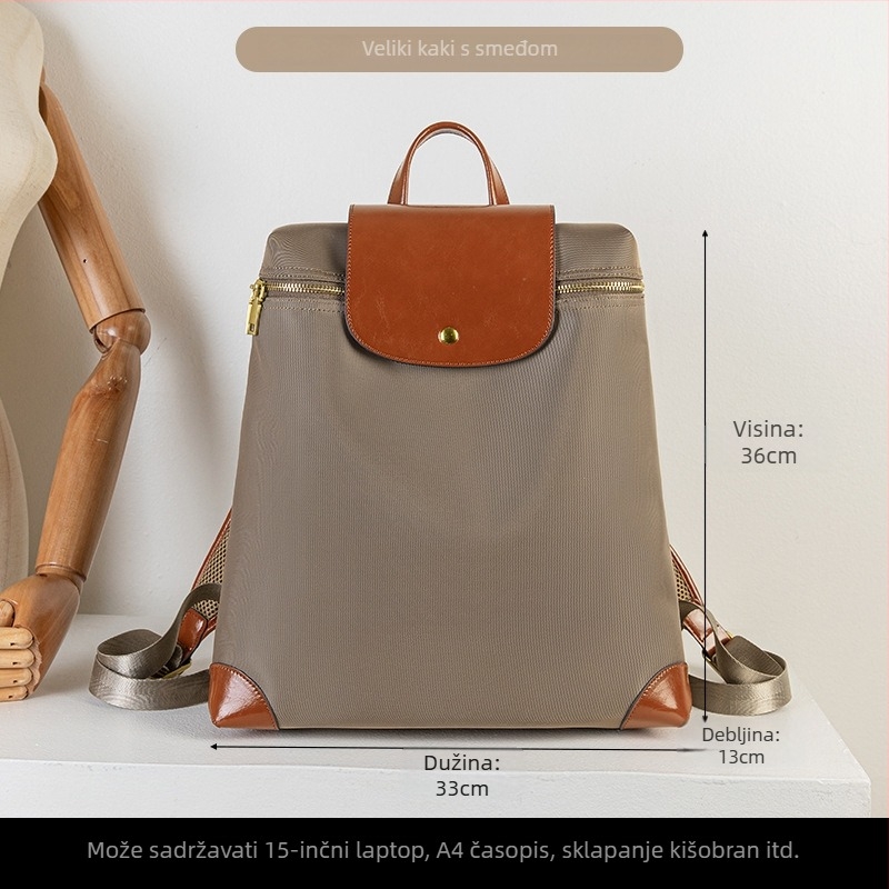 Ruksak s poklopcem i velikim kapacitetom; materijal Oxford, otvaranje tip poklopca, vodootporan, otporan na habanje, džep za prijenosno računalo