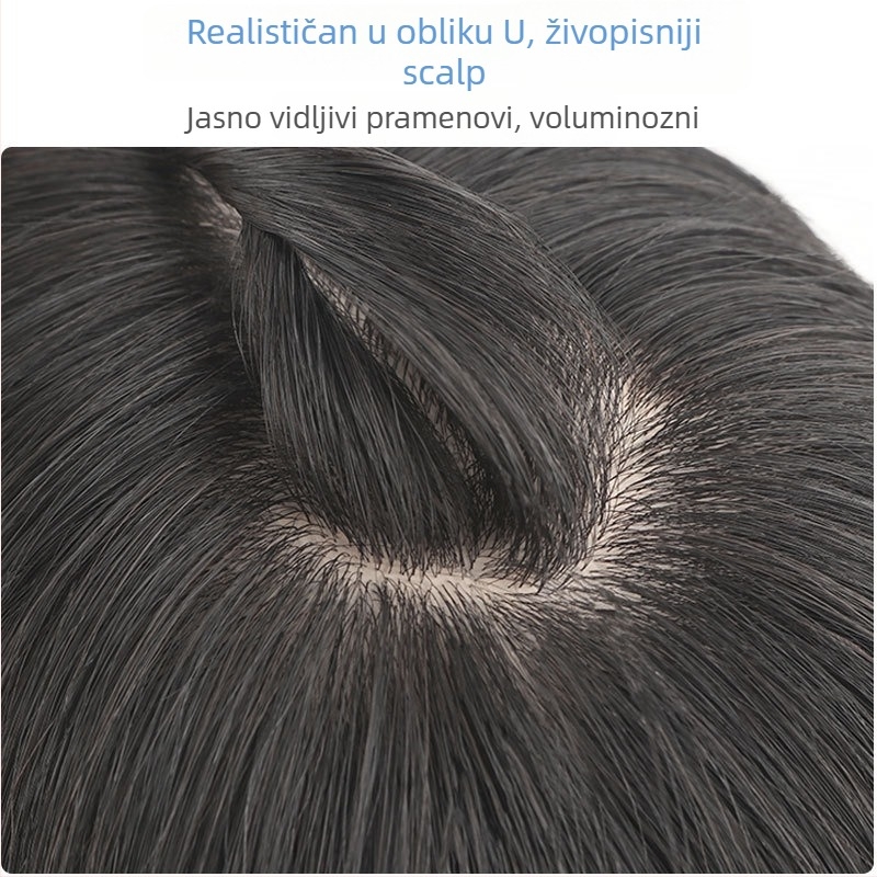 Dio za kosu za pokrivanje linije vlasišta, duga ravna kosa, jedan dio, prava kosa, za žene, model H812, povećava volumen, može se permati ili bojati