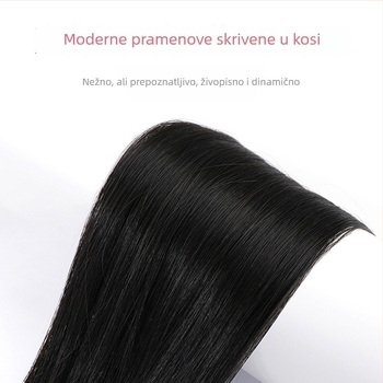 Perika od pravih ljudskih vlasi, potpuno ručno tkana, ravna kosa, može se bojiti, model 001
