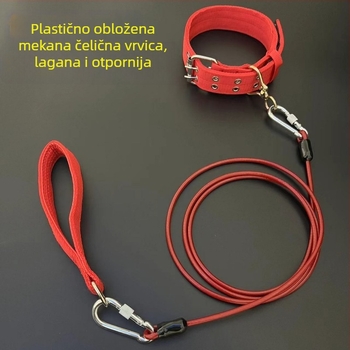Vodič za psa s metalnim lancem, protiv ugriza, fiksni, dodatak