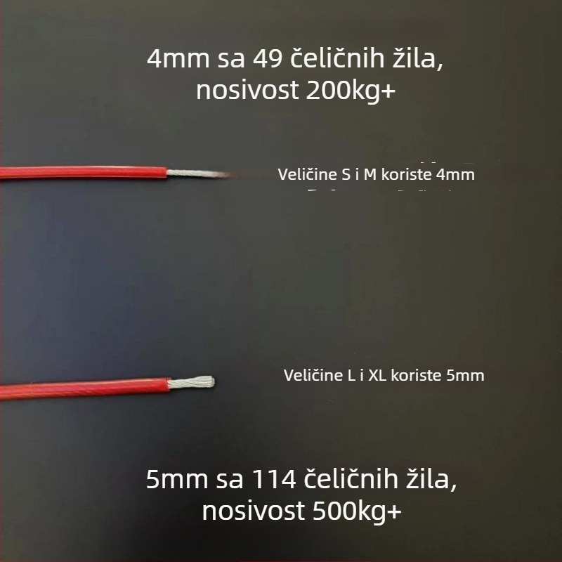 Vodič za psa s metalnim lancem, protiv ugriza, fiksni, dodatak