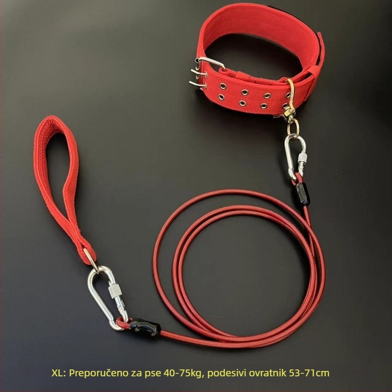 Vodič za psa s metalnim lancem, protiv ugriza, fiksni, dodatak