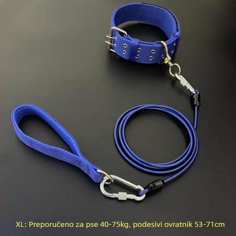 Vodič za psa s metalnim lancem, protiv ugriza, fiksni, dodatak