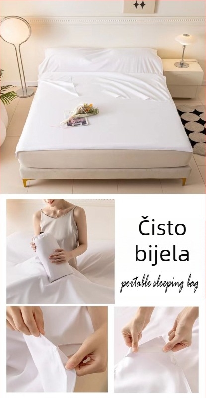 Putno posteljno rublje od pranog pamuka — stil omotnice (Punilo: ponovno napunljivi quilt core; Podstava: oprani pamuk; Tkanina: oprani pamuk; Težina: 500 g)