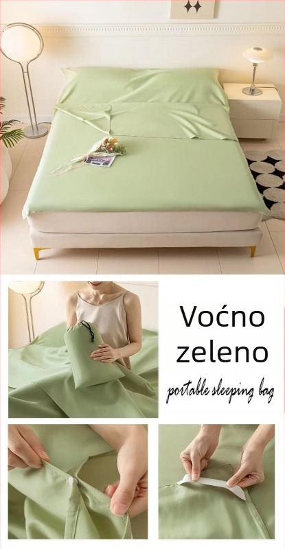 Putno posteljno rublje od pranog pamuka — stil omotnice (Punilo: ponovno napunljivi quilt core; Podstava: oprani pamuk; Tkanina: oprani pamuk; Težina: 500 g)