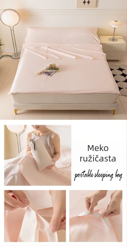 Putno posteljno rublje od pranog pamuka — stil omotnice (Punilo: ponovno napunljivi quilt core; Podstava: oprani pamuk; Tkanina: oprani pamuk; Težina: 500 g)