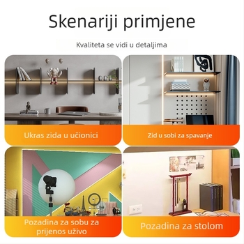 Monokromatska LED traka s samoljepivom zadnjom stranom, USB napajanje 5V, 60 LED (2835), 5W, bez podešavanja jačine, pozadina TV-a