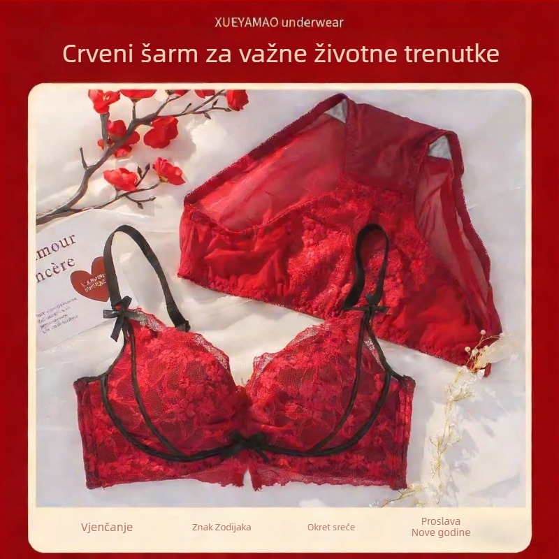 Komplet donjeg rublja – 3/4 kupa, stražnje zatvaranje s četiri reda kukica, fiksirane dvostruke naramenice, najlon materijal