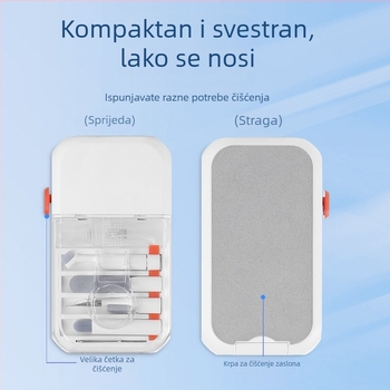 Računalna četka za čišćenje — All-in-One set za čišćenje, ABS, 200 g; kompatibilan s prijenosnim računalima, univerzalnim uređajima, mobitelima, računalima i digitalnim kamerama; model Cleaning Pen