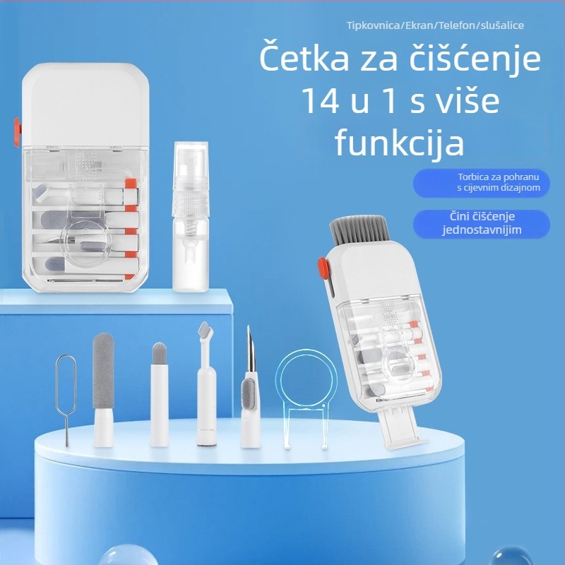 Računalna četka za čišćenje — All-in-One set za čišćenje, ABS, 200 g; kompatibilan s prijenosnim računalima, univerzalnim uređajima, mobitelima, računalima i digitalnim kamerama; model Cleaning Pen