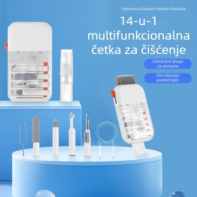 Računalna četka za čišćenje — All-in-One set za čišćenje, ABS, 200 g; kompatibilan s prijenosnim računalima, univerzalnim uređajima, mobitelima, računalima i digitalnim kamerama; model Cleaning Pen