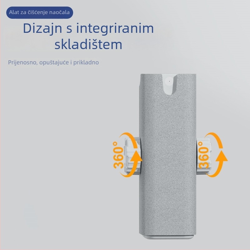 Pet u jedan set za čišćenje naočala i ekrana, ABS, 18 g, pogodan za prijenosna računala, mobilne telefone i računala