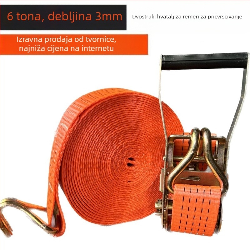 6t Napinjač užeta za kamion, ručni, teški, bez zavarivanja, napinjač pojasa