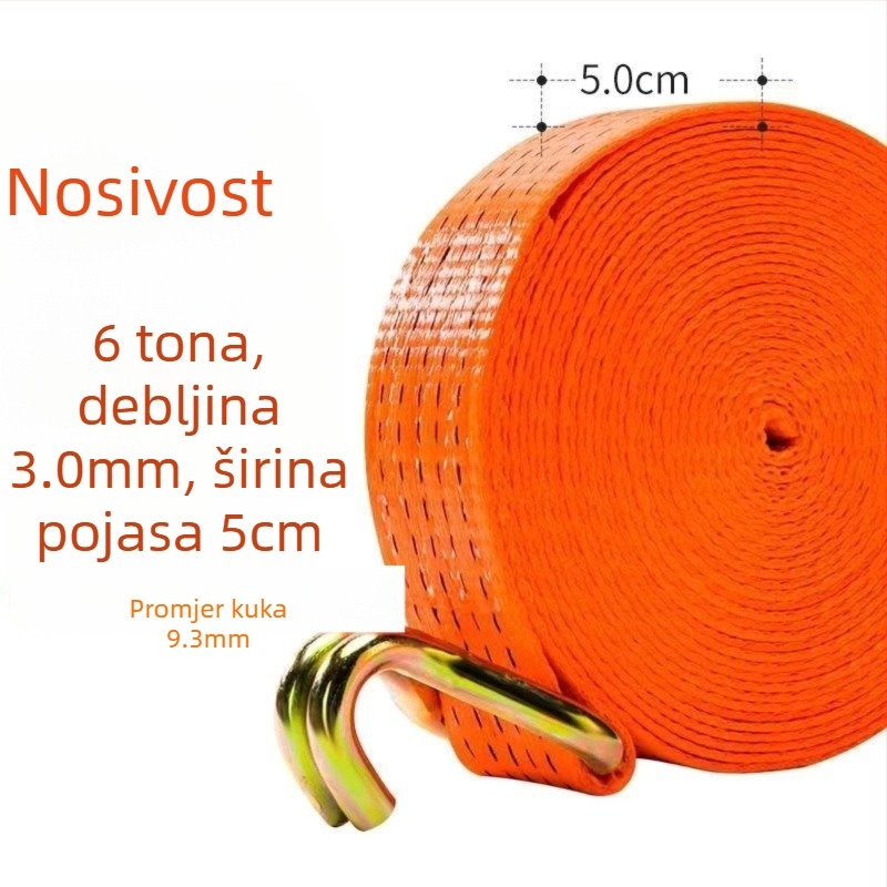 6t Napinjač užeta za kamion, ručni, teški, bez zavarivanja, napinjač pojasa