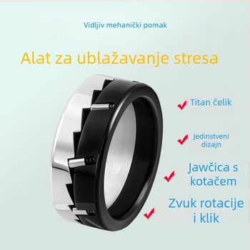 Prsten — titan čelik; elektroplatiranje; ženski oblik; osobni stil; nakit za ruke